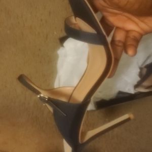 Navy Zac heeled 4inch sand